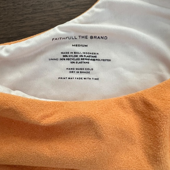 Faithful the Brand one shoulder terry bathing suit top - Picture 2 of 2